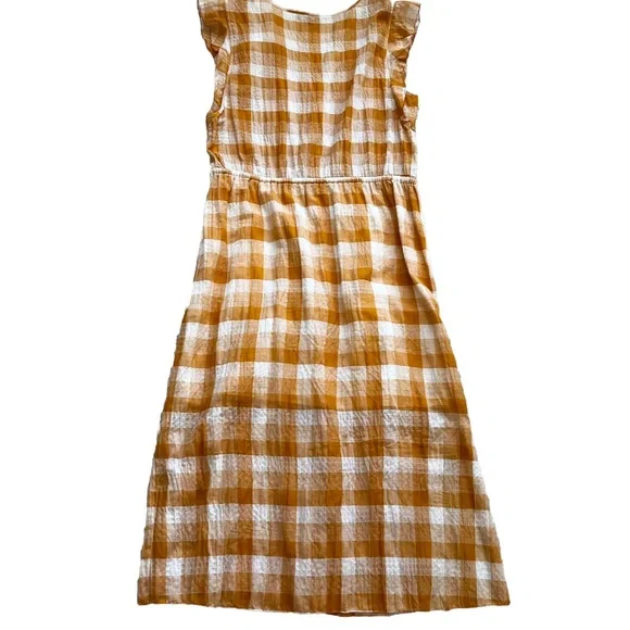 LILLA P SEMI SHEER PLAID DRESS SIZE LARGE PREPPY EFFORTLESS CASUAL Picnic Pin Up - Picture 2 of 14